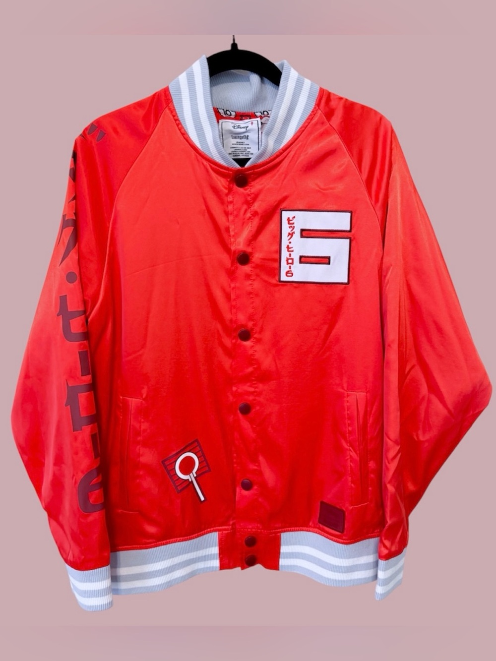 Loungefly Disney Big Hero 6 Anniversary Baymax & Friends Unisex Bomber Jacket